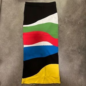 Staud marble wave knit skirt